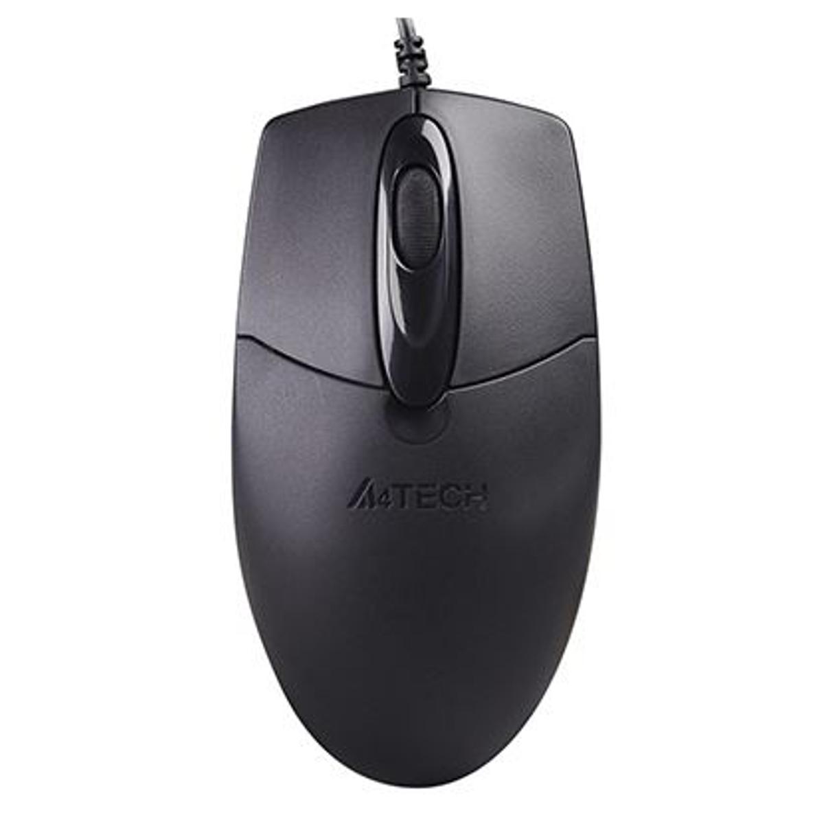 A4Tech OP 720 & OP 330S Optical Mouse - Silent Clicks - 1200 DPI - For PC/Laptop - Black