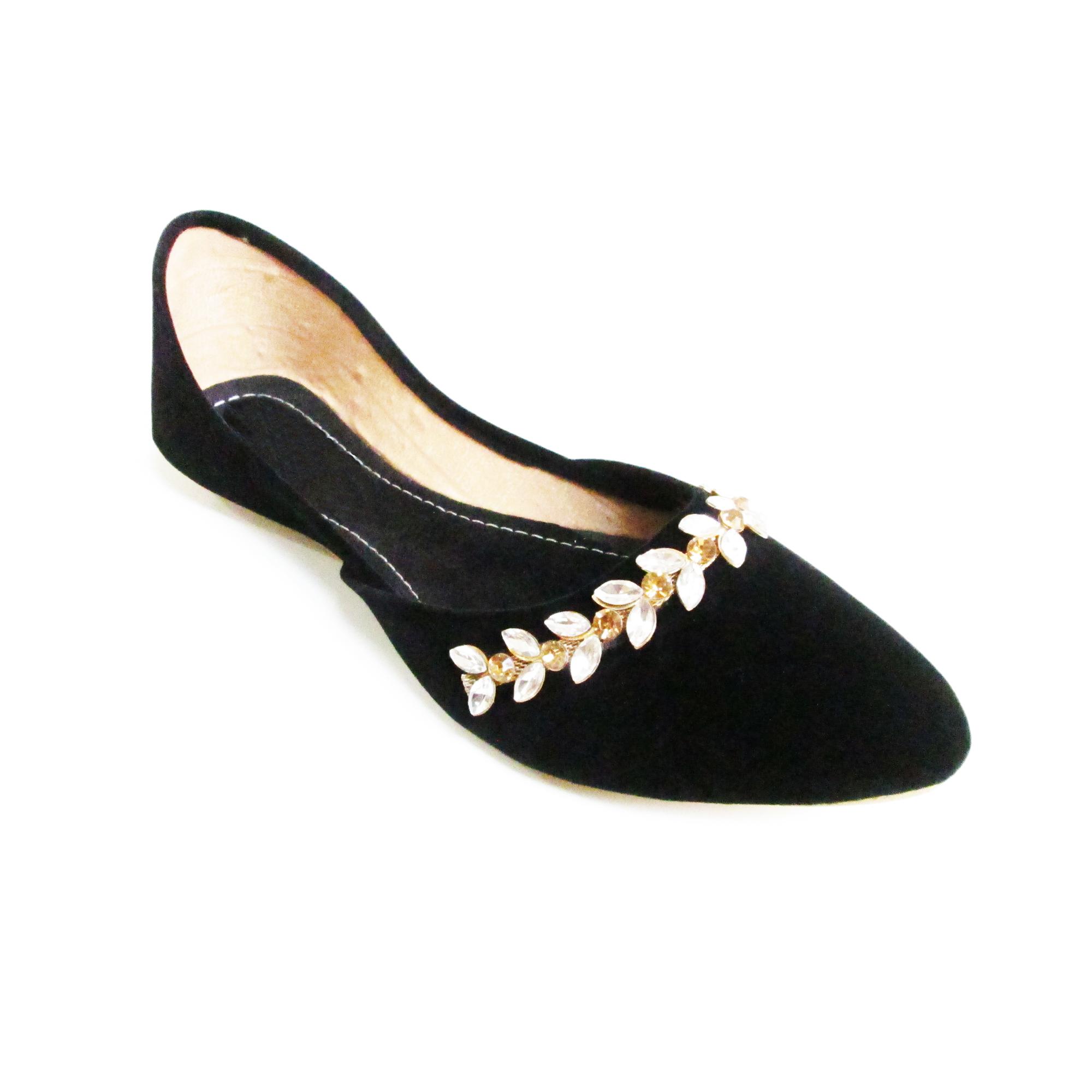 Black velvet khussa Clearance