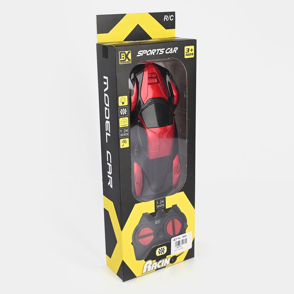 Premium 1:24 Scale Rechargeable Remote Control Model Car Toy for Kids – High-Speed RC Vehicle with Stylish Design, Easy-Grip Controller, Durable Plastic Body, Smooth Steering & Forward/Reverse Functions – Ideal Gift for Boys & Girls (3+ Years)