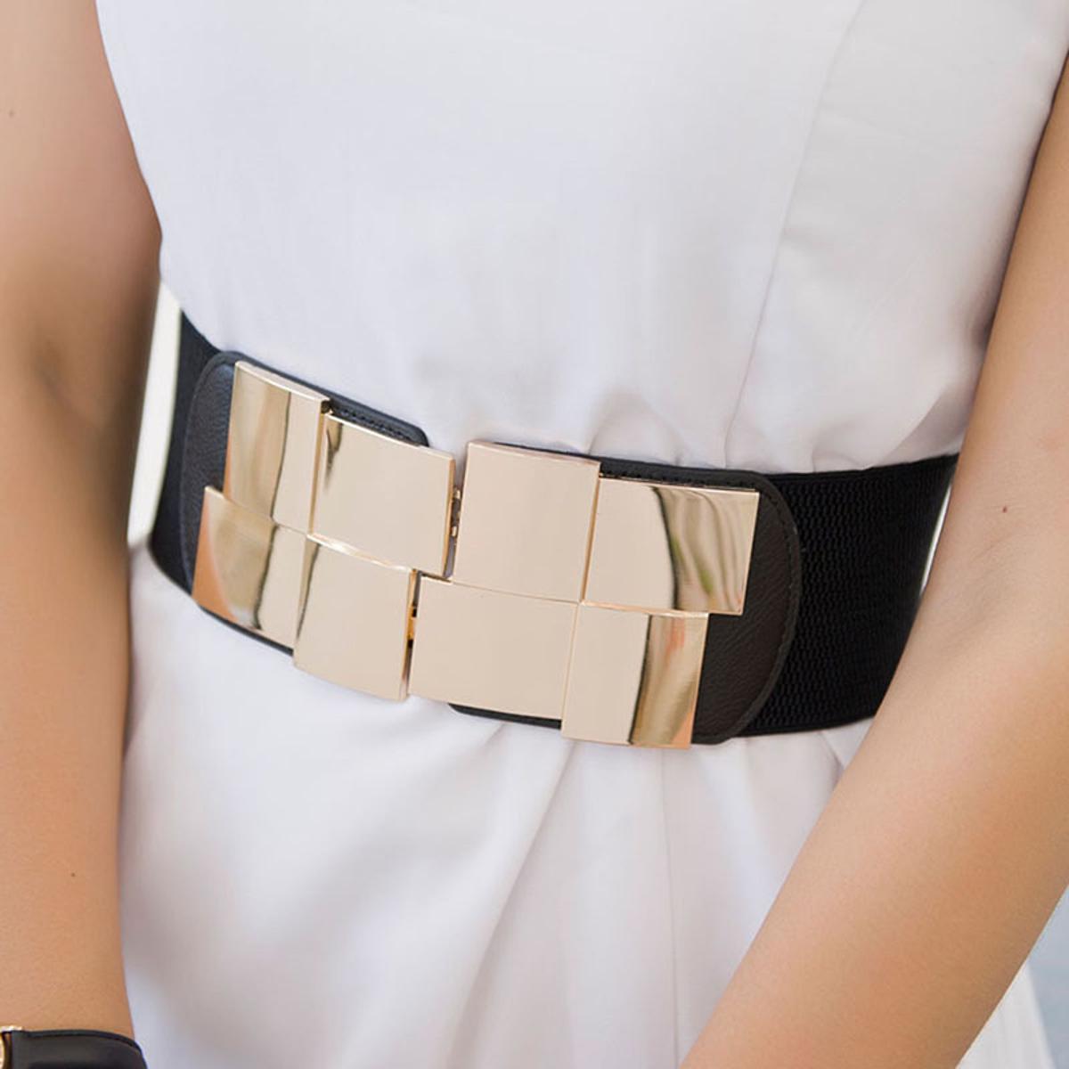 Wide Elastic Corset Belt Ladies Dress Suit Stretch Cummerbunds Plus Size  Belts For Women High Quality Big Waistband White