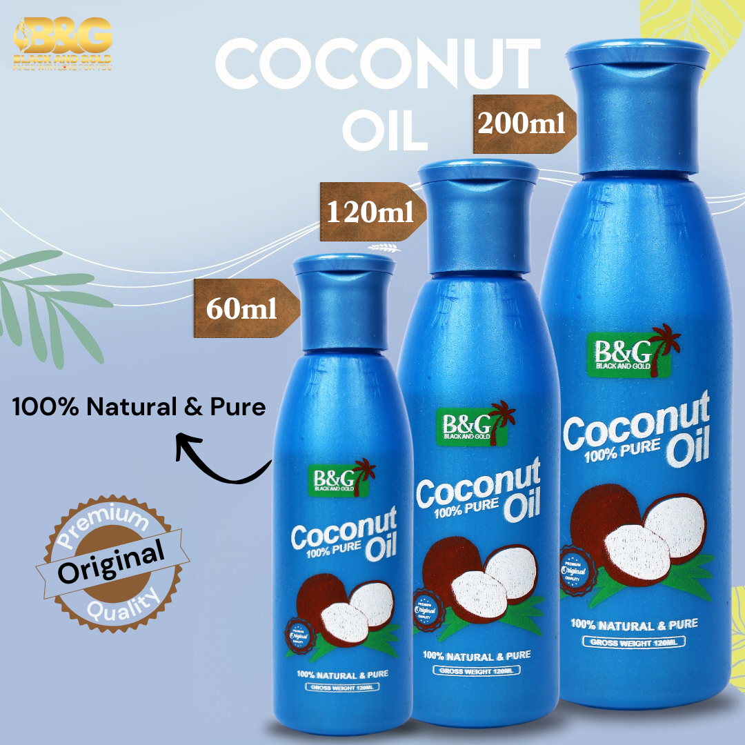 Black & Gold Coconut Oil - Hair Oil - Coconut Oil - Pure & Natural Oil - B&G Coconut Oil