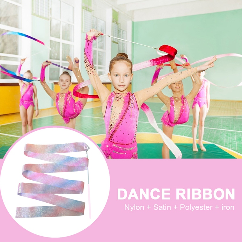 Colorful Dance Ribbons 6pcs Colorful Streamer Sticks - 2 Meter Rainbow ...