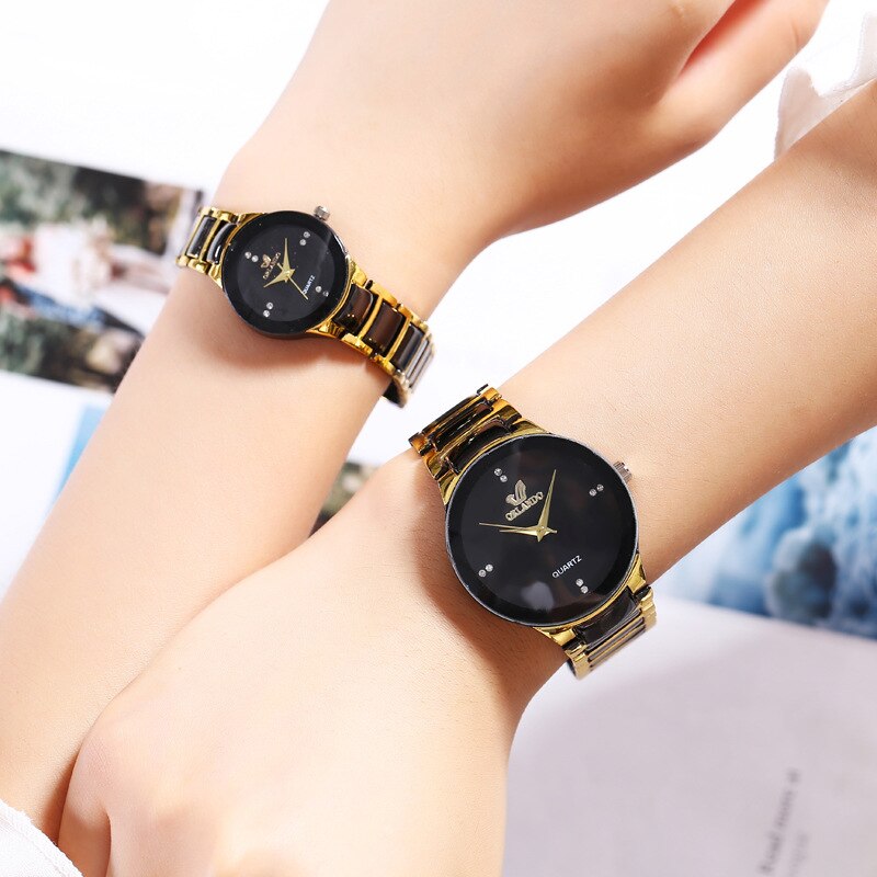 Luxury Couple Watches For men And Women Gift Box Included
