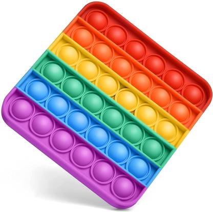 Push Pop Bubble Fidget Spinner Pop It Silicone Toy 5 Inches Rainbow Buy Online At Best Prices In Pakistan Daraz Pk