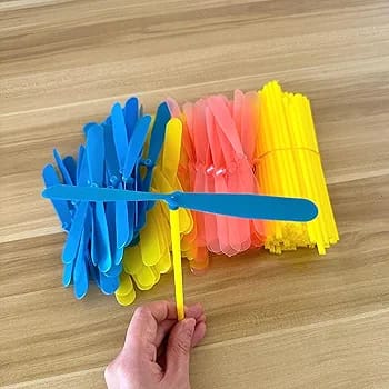 10/20/100pcs Novelty Plastic Bamboo Dragonfly Propeller Outdoor Classic Toy Kid Gift Rotating Flying Arrow Multicolor Random Color