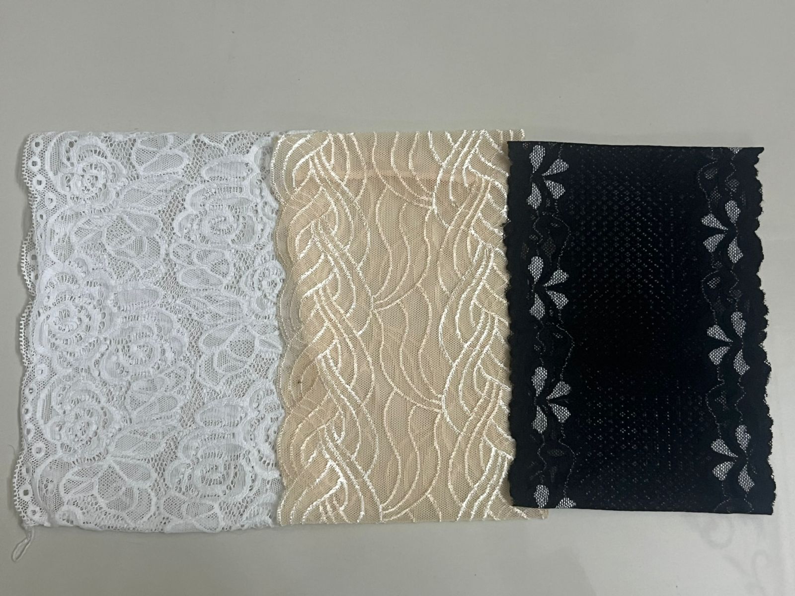 Pack Of 3 Black White Skin Lace Bands Net Cap For Girls Hijab Caps Stylish Soft & Comfortable Fabric