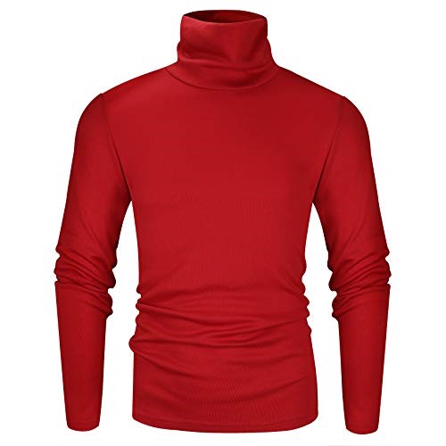 winter's Premium Thermal Cotton Turtle Neck Turtleneck Sweaters Stretch Shirt Tops