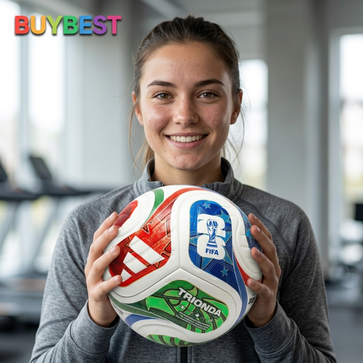 FIFA 2026 Trionda Style Football Size 4 & 5  Original Sialkot Handmade Thermal Bonded Football  Professional Match & Training Soccer Ball  Premium PU Waterproof Football for Kids, Teens & Adults