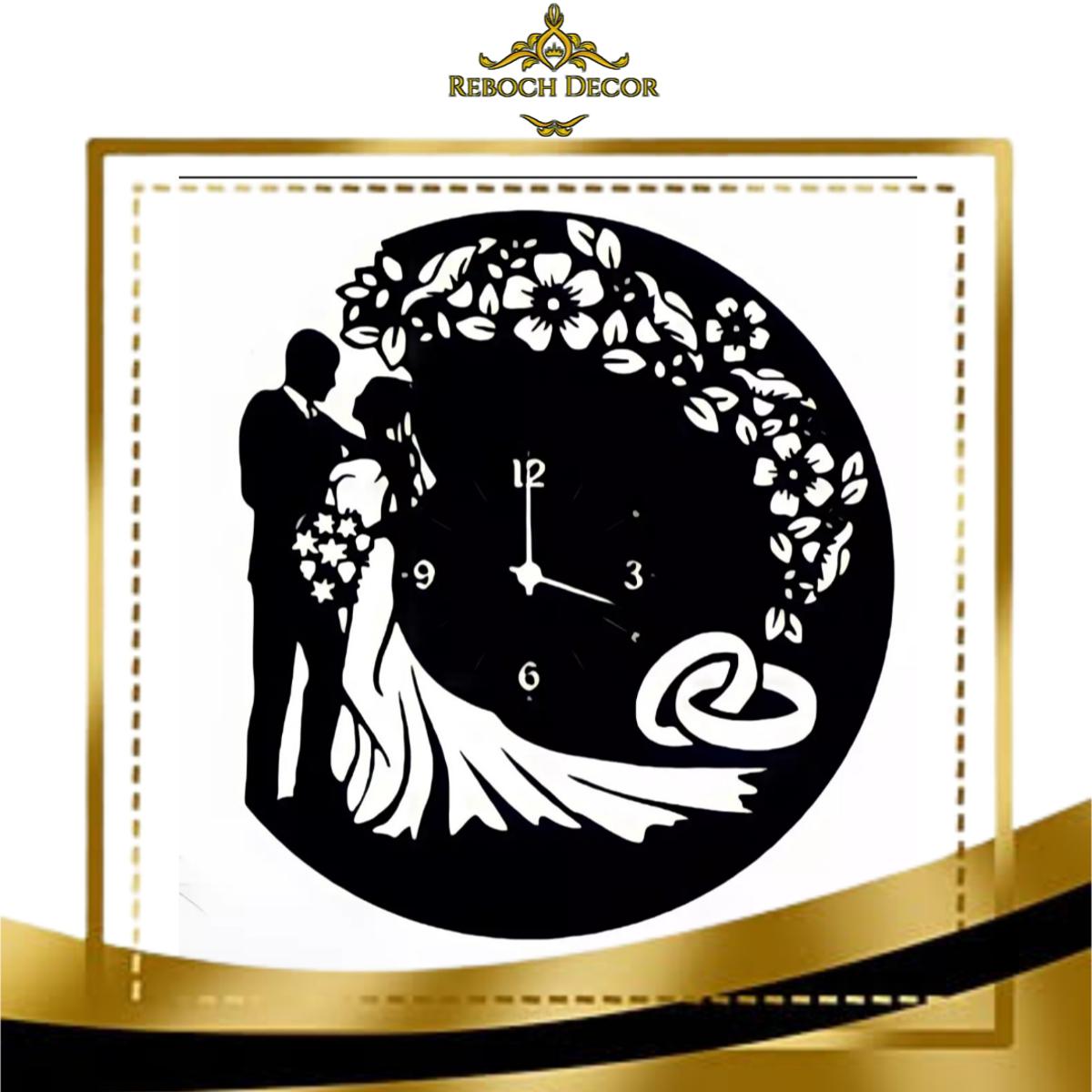 Beautiful couple wooden wall clock | arcyclic wall clock | wooden wall clocks for wall decoration and gifts