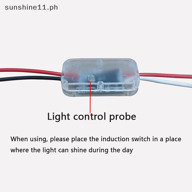DC Light Sensor Switch – Photocell, Auto On/Off, 3.7V~24V 5A – For Street Lights, Lighting Fixtures