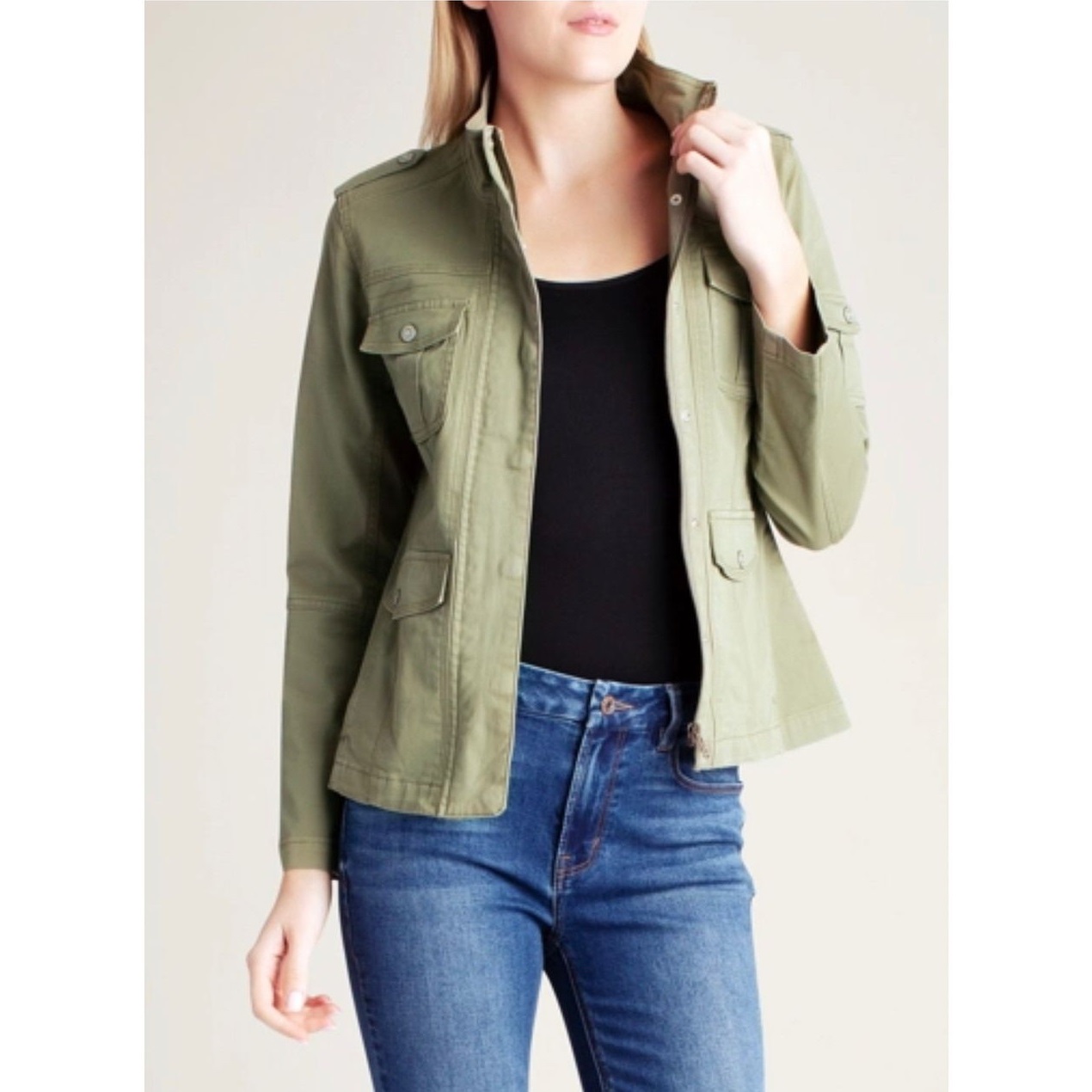 Kensie Jeans Zipper Front Utility 