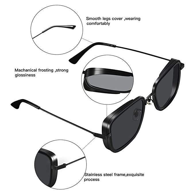 Men's Square Sunglasses Kabir Singh Sunglasses Are Suitable For Boys And Men With Small And Medium Faces