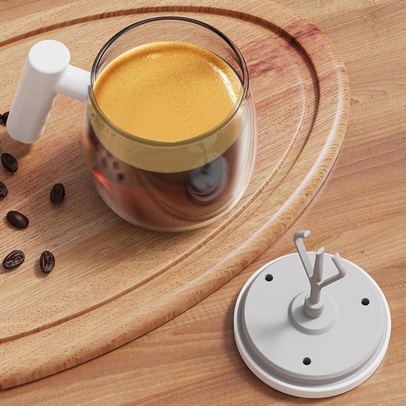 Self Stirring Coffee Mug, Glass Electric High Speed Mixing Cup, Automatic Mixing Mug Rotating, 400ml Battery Powered Stirring Cup to Stir Coffee/Milk/Protein Powder at Desk