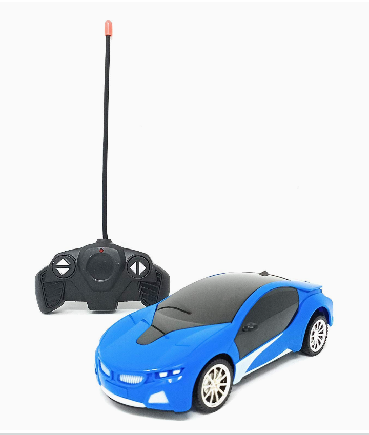Remote Control Car Chargeable 3D Remote Control Lighting Famous Car Remote Car for Kids 4 Function Racing Car (3+ Years, White)