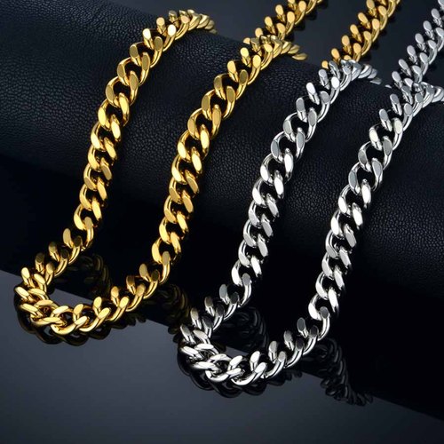 Men's silver cuban Neck Chain Premium Quality for men