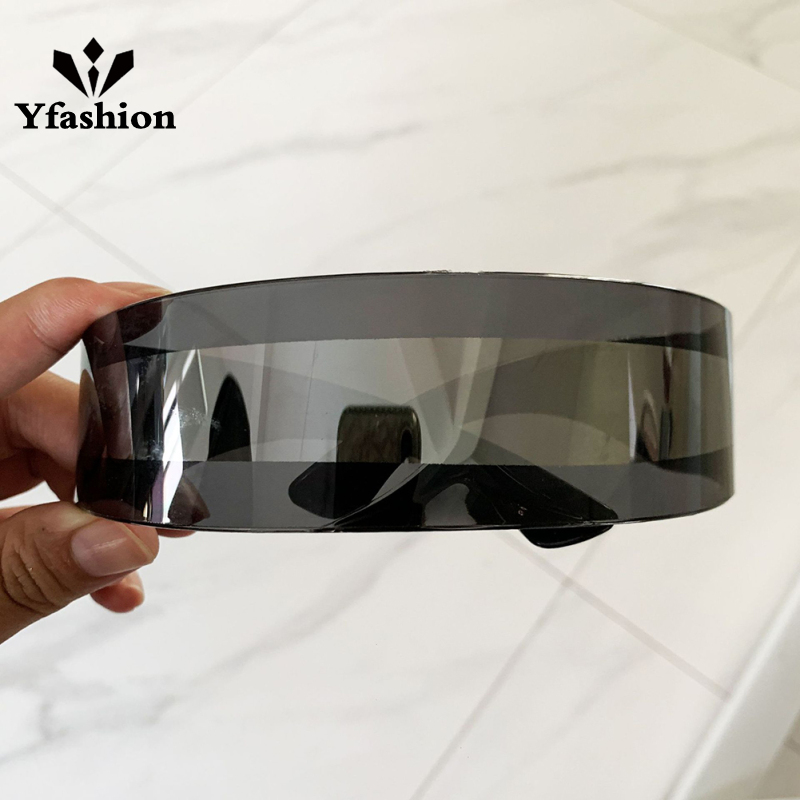 Futuristic Sunglasses Cyclops Cyberpunk Visor Sunglasses Uv400 Trendy  Glasses Accessories For Men Women