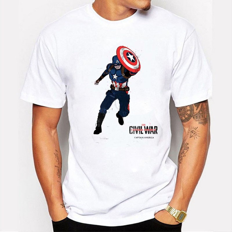 Fashion Marvel T Shirt Men Summer Hip 