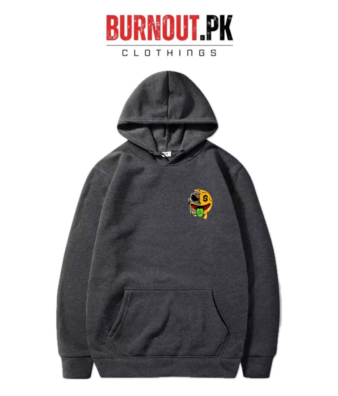 NEW TRENDY WINTER COLLECTION PRINTED BLACK AND WHITE HOODIES FOR MENS