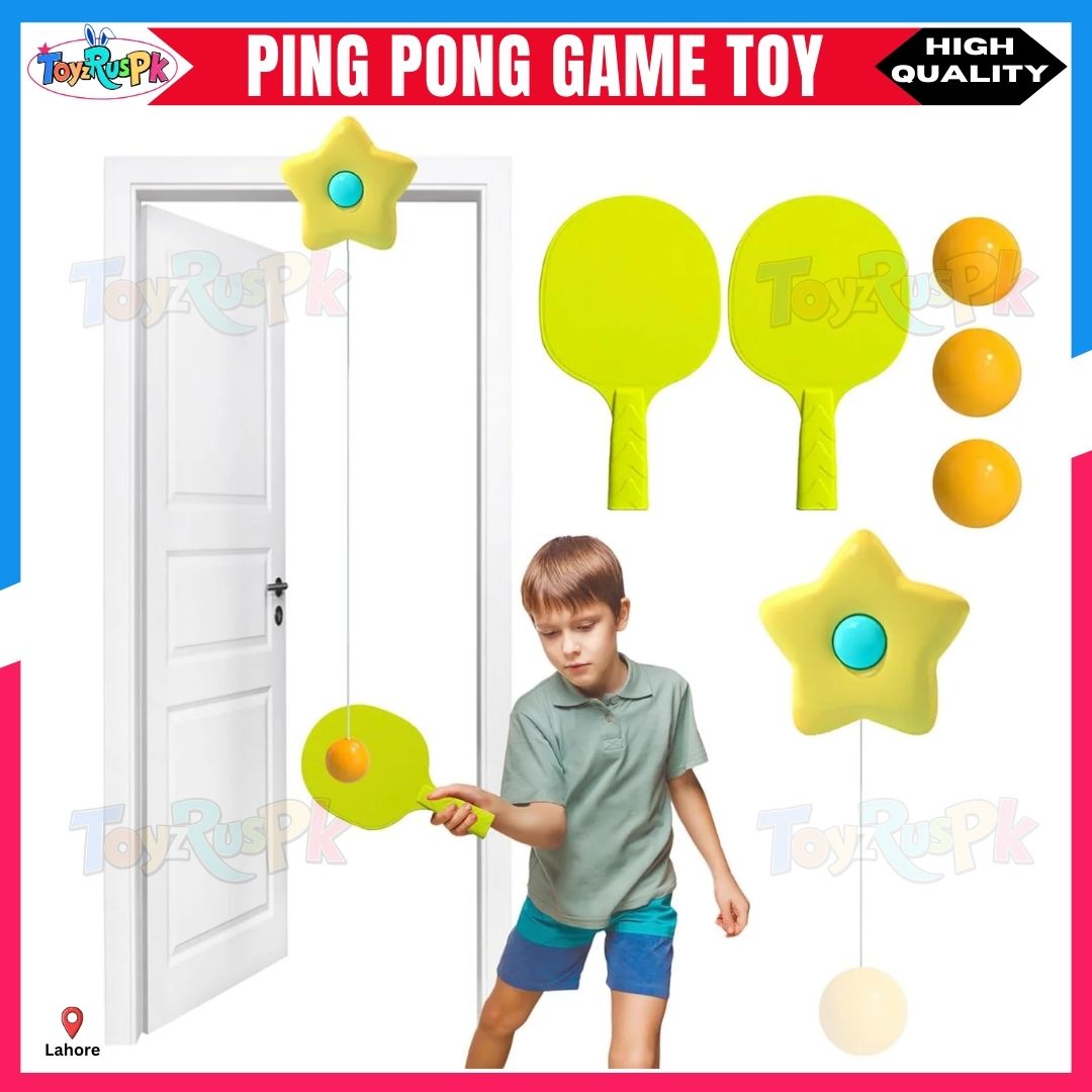Hanging Ping Pong Trainer | Table Tennis Practice Set | Adjustable Reflex Training Toy for Kids & Adults | Indoor Sports Game