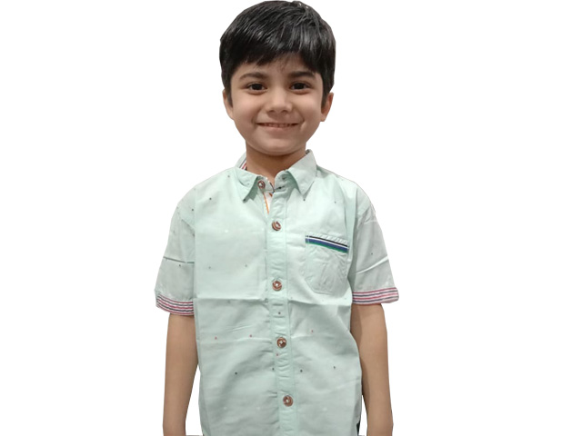 Light Green With Red Dots Kids Casual Shirt