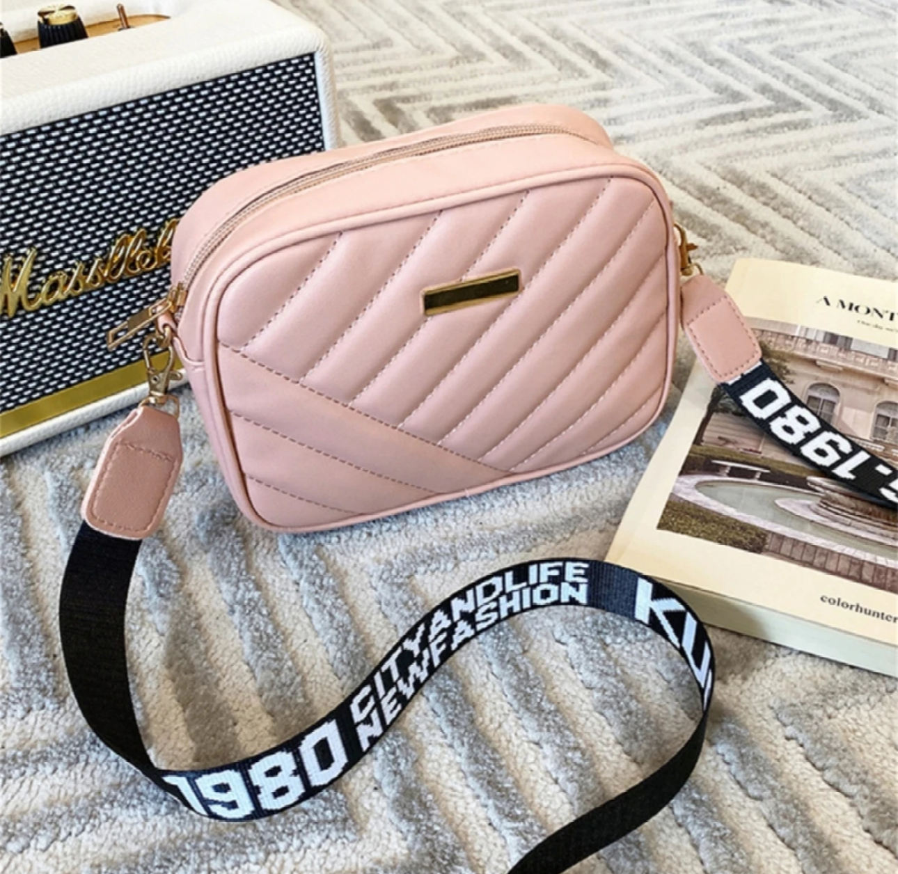Mini Crossbody Shoulder Bag for Women – Stylish Quilted Design with Fixed Strap | Compact & Trendy Handbag for Daily Use - Bags for Girls