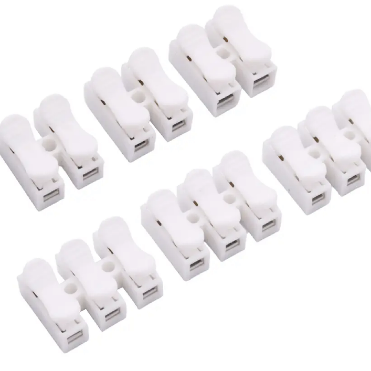 CH2 CH3 Mini Electrical Clamp Connecting Terminal White 2P 3P Spring Quick Splice Cable Wire Connectors Terminal Block