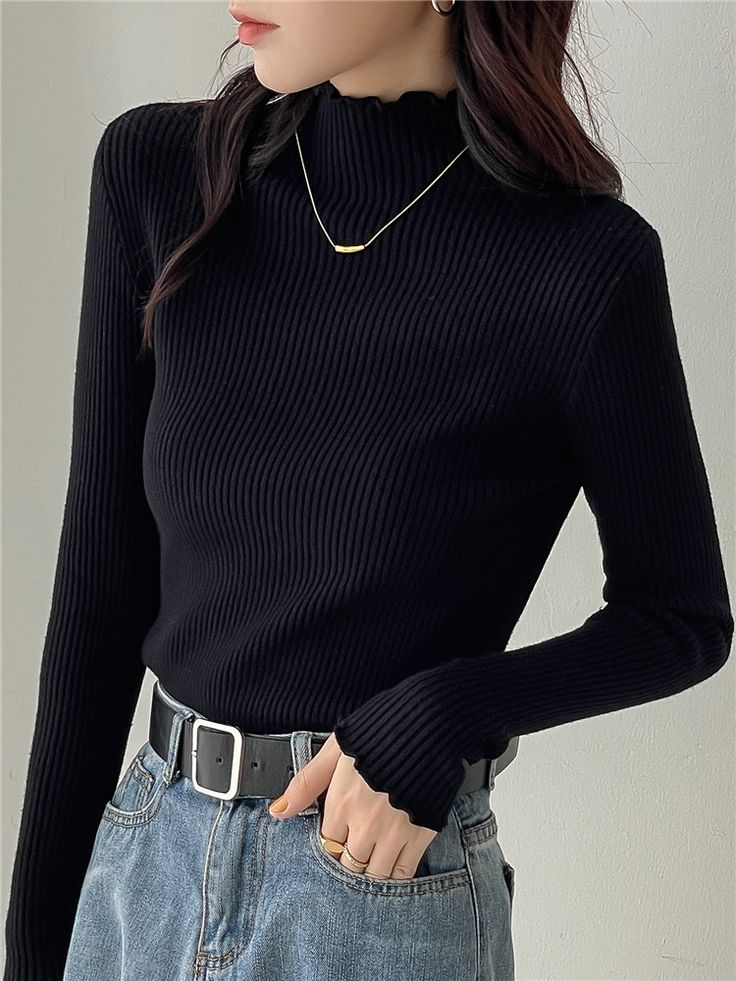 Modern Turtle Neck for Women – Fully Stretchable Slim Fit Sweater, Warm Feel for Chilly Days