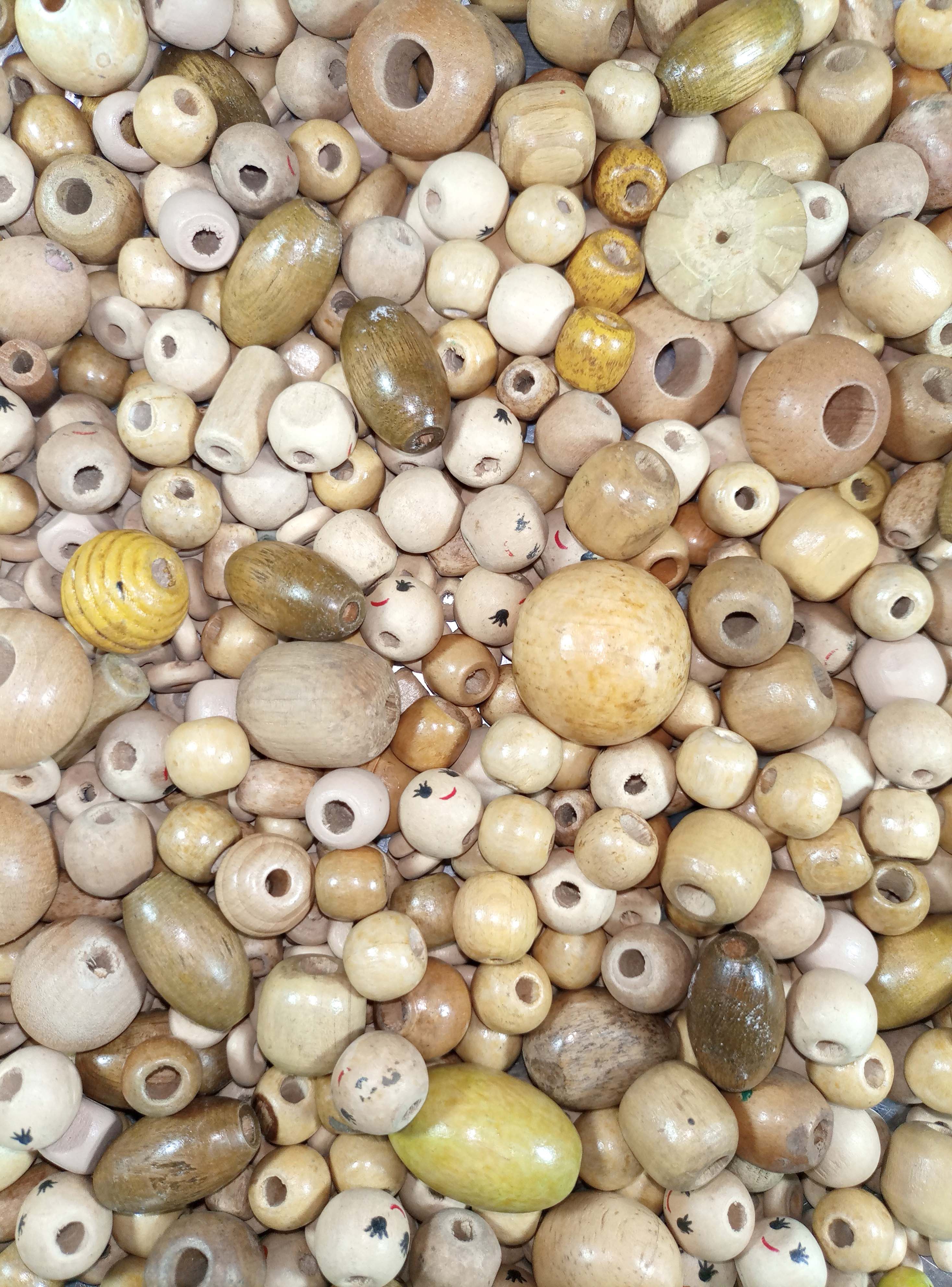 Fine quality brown & dark brown different shapes & Sizes wooden beads for jewelry making & Crafting