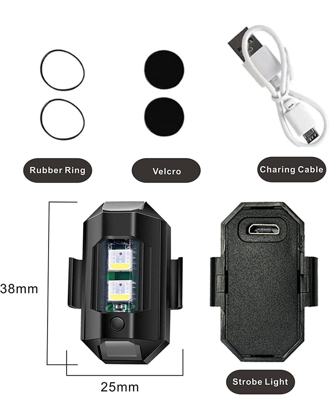 For Drone Strobe Light Lightweight Flash Signal Lamp For RC Aircraft Car Bike