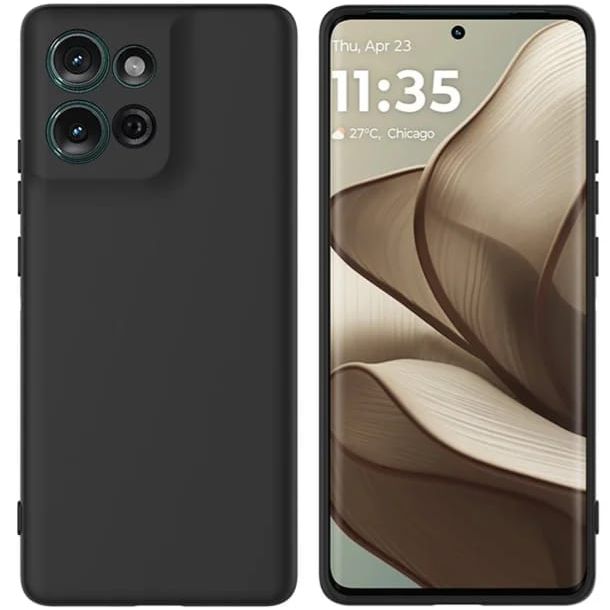 Moto G Power 5G 2025 Soft Silicone Black TPU Silky Cover Shock Proof Stylish Case Camera Protection Bumper Phone Protective Mobile Back Cover