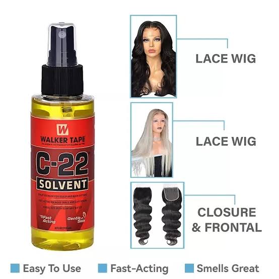 Walker C22 Solvent, C22 Remover | Wig Remover | Wig Cleaner | Wig's Residue Cleaner | C22 Cleaner | Size 4oz(118ml)