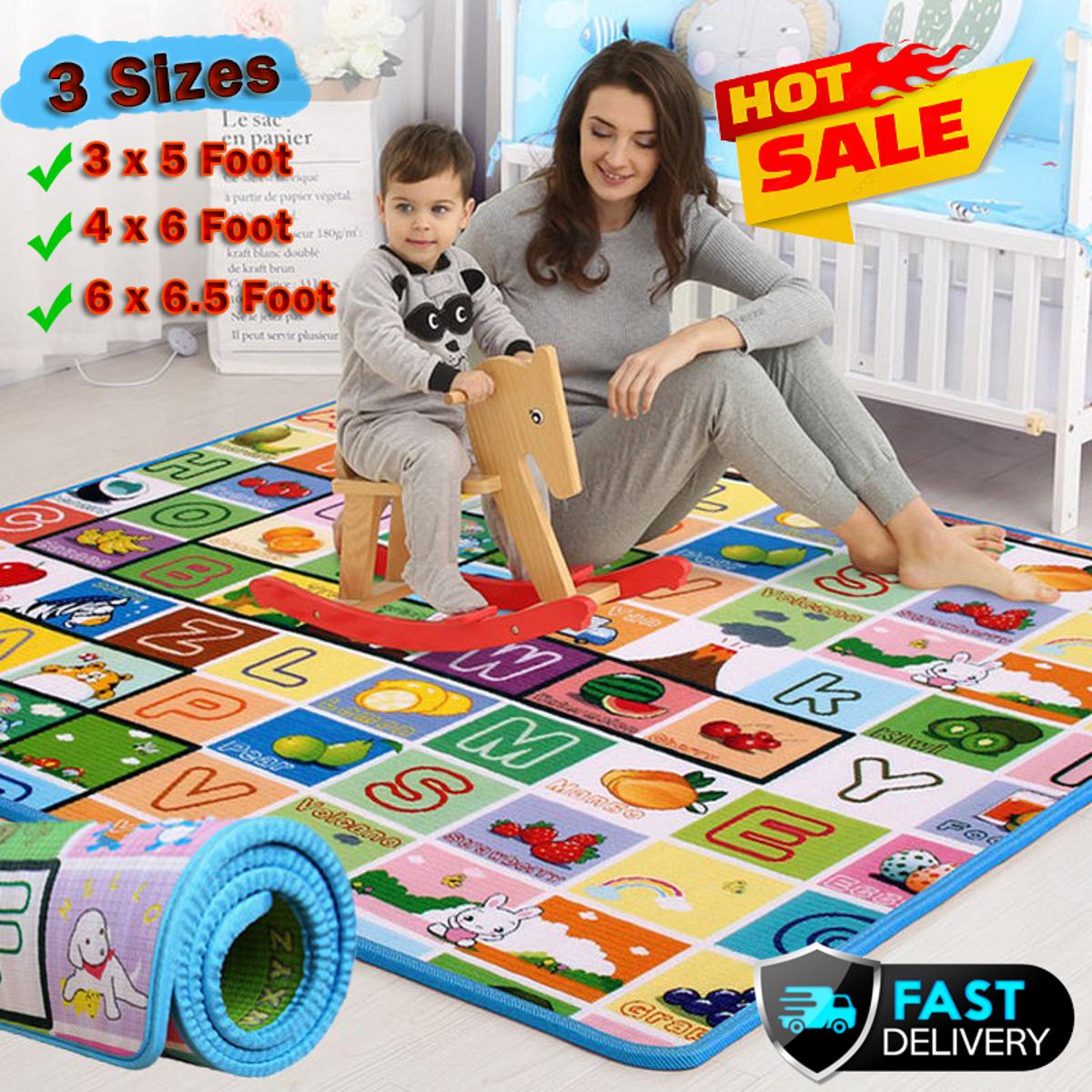 Double Sided Water Proof Baby Play Mat, Play mats for Kids Baby Carpet, Play mat Crawling Baby SMALL -(3 x 5 Foot)/MEDIUM - (4 x 6 Foot) /LARGE - (5 x 6 Feet)