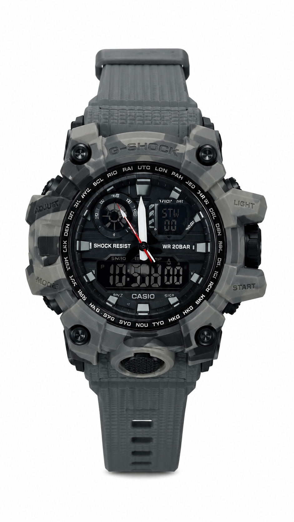 Men’s Sports Watch – Analog Digital Dual Display – Shock Resistant Military Outdoor Wrist Watch
