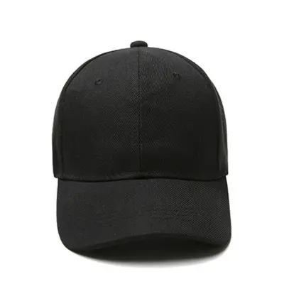 Black Caps Solid Color Baseball Caps Casquette Hats Fitted Casual