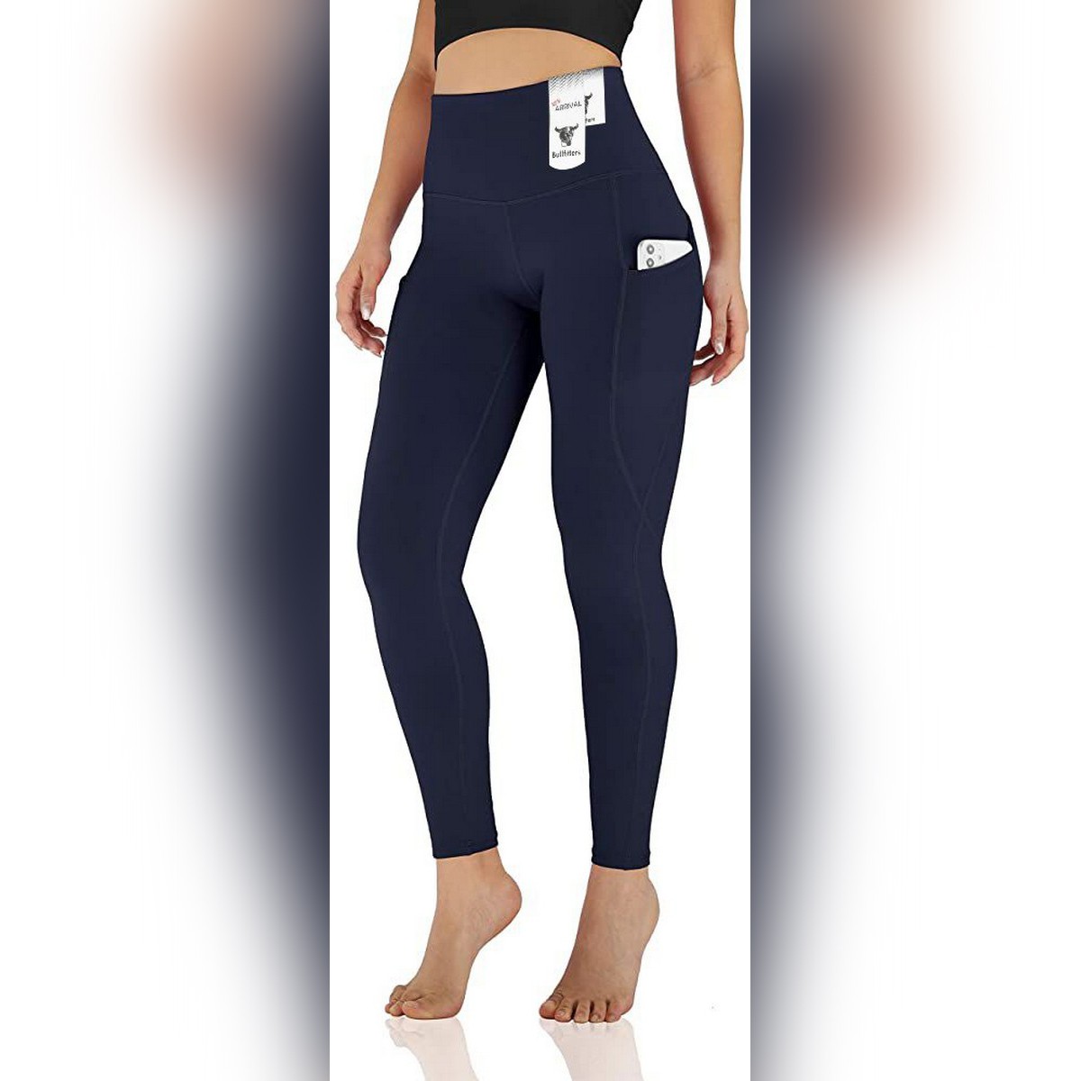 women navy blue gym leggings 