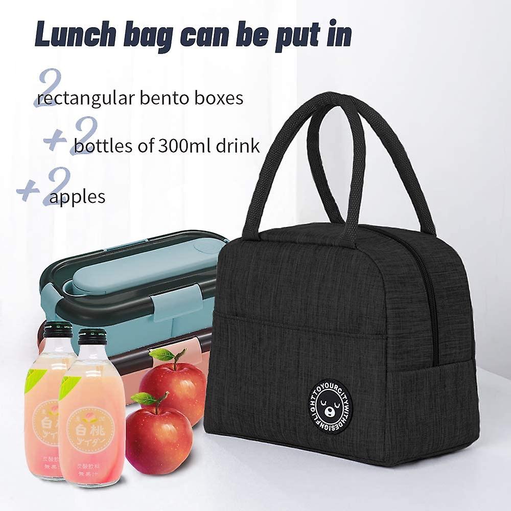 Insulated Lunch Bag Reusable Lunch Box Freezable Lunch Bag Leakproof for Women Men Office Work School Beach Hiking Picnic Fishing (black) | Daraz.pk