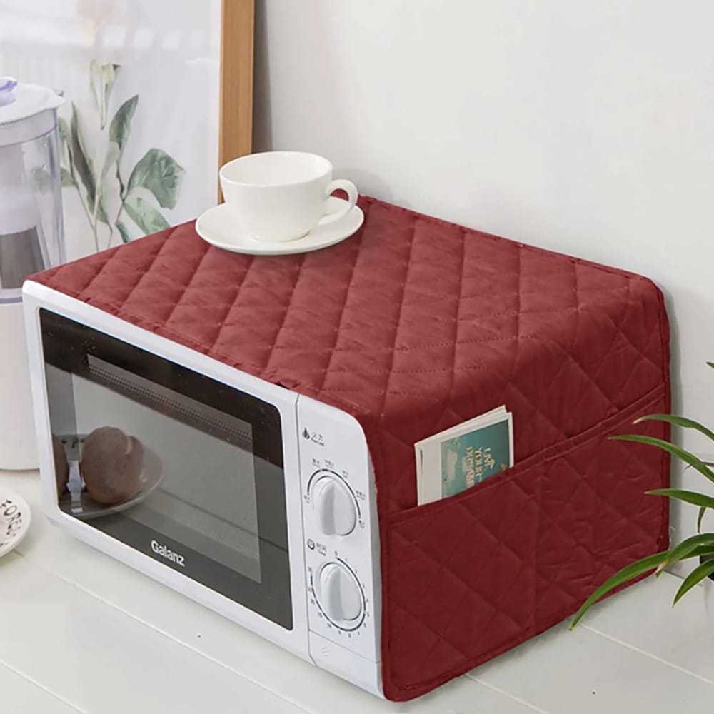 Microwave Oven Cover Dust proof Double Pocket Storage Bag
