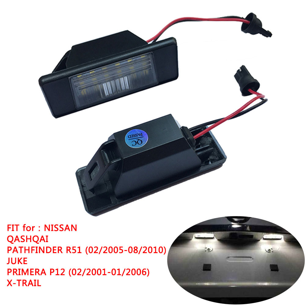 LED License Plate light for Nissan Qashqai Xtrail Infiniti Q50 Car
