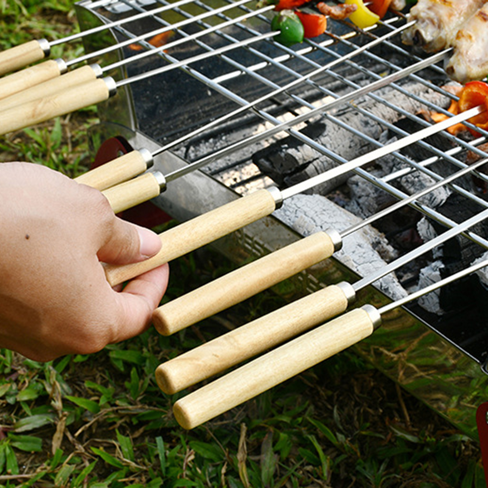 Flat Stainless Steel Kabob Skewers, 46 OFF