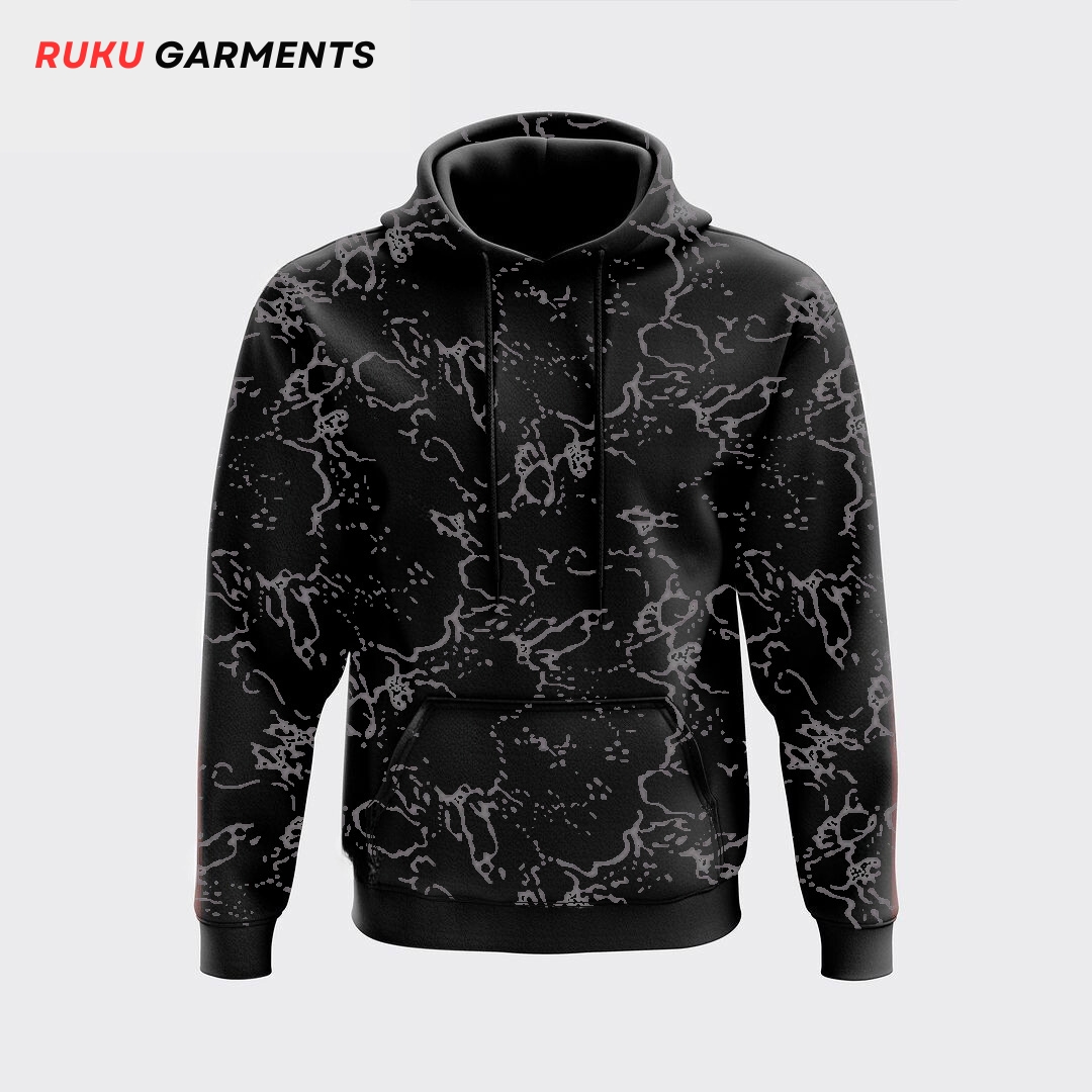Ruku Garments Trendy All over Printed Hoodies for Men and Women