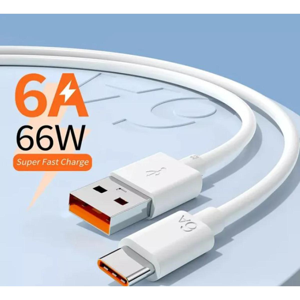 High-Speed USB-C to USB Data Cable 1m for Super Fast Charging 66W - White price in Pakistan