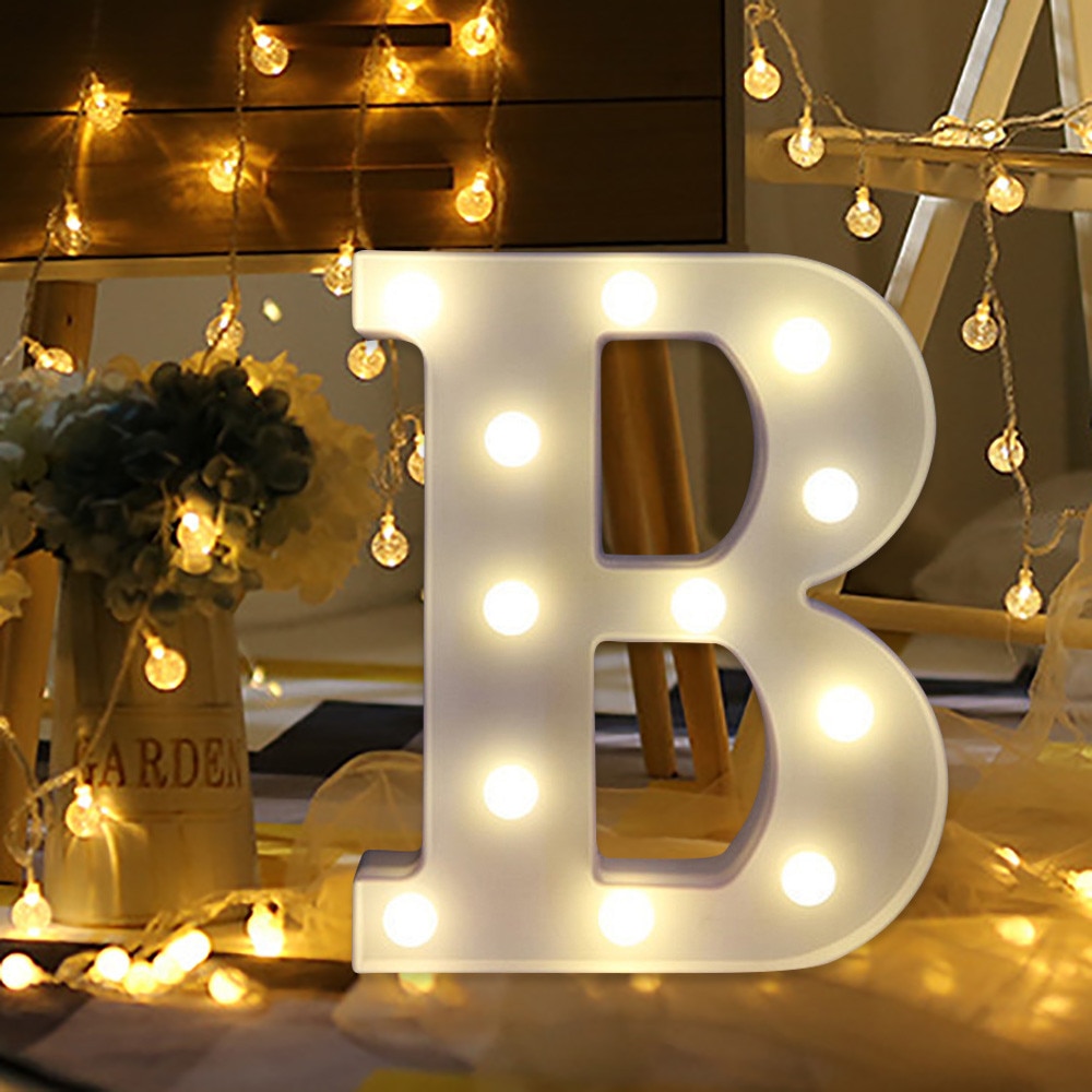 B LED Alphabet LARGE SIZE Letters Lights Large Light Up (B) Party ...