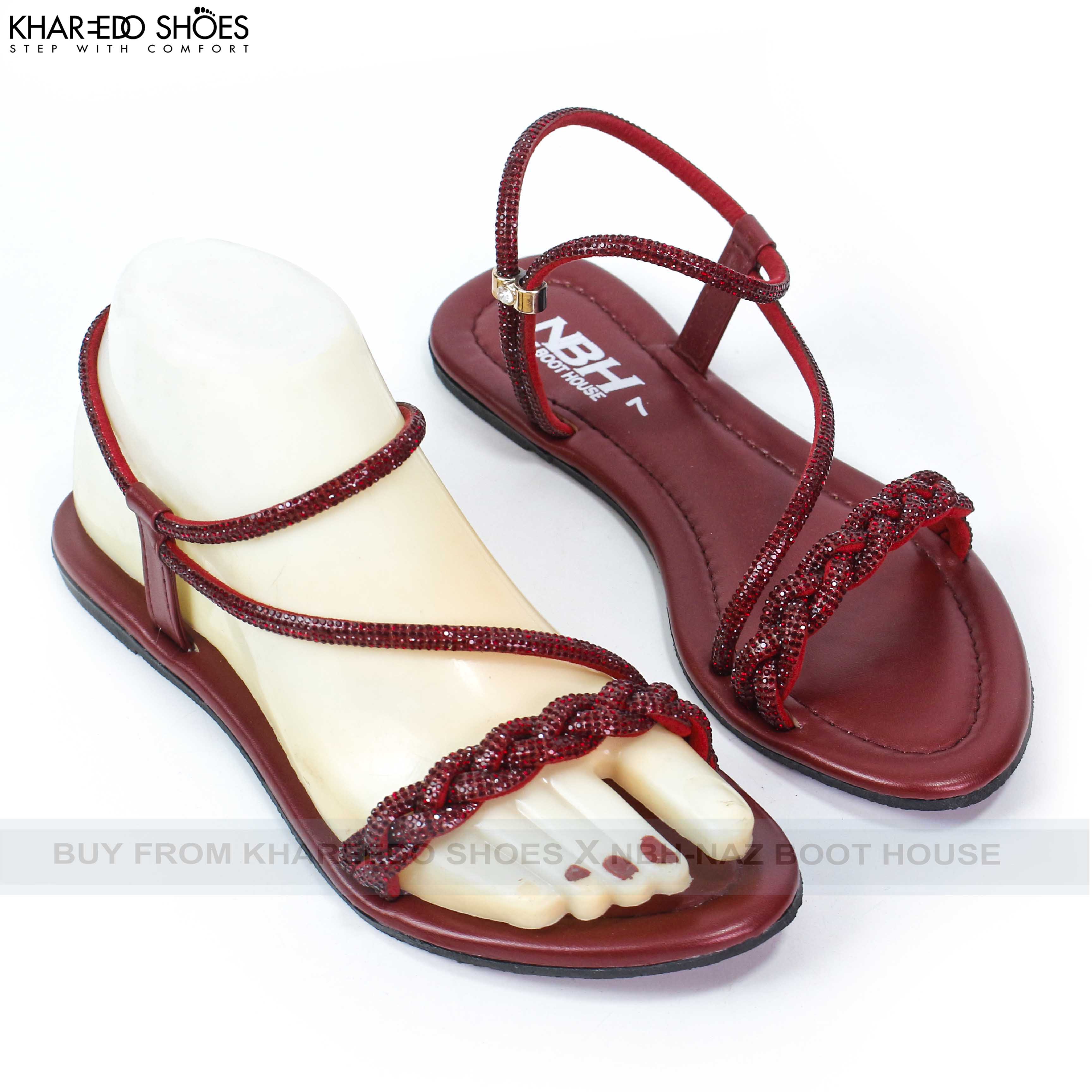 NBH Flat Sandal For Girls Comfortable And Lightweight Sandals For Women - Chappal For Women - Ladies Chappal Stylish - Slippers For Women - Perfect Gift For Girls | Casual Flat Sandals For Ladies - Chappal And Slippers For Gil