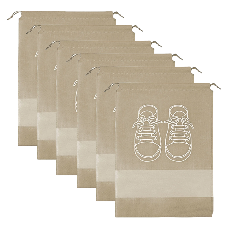Pack of 10 Shoe Bags for Travel Dust-proof Clear Window Non-Woven with Rope packing luggage suitcase Pouch Storage Organizer for Men and Women