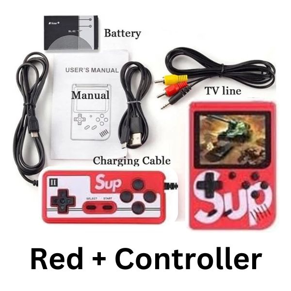 SUP Game Box Plus Console With Controller 400 in 1 Retro Video Games For Kids Handheld Game PAD Gamebox Connects with LCD / TV