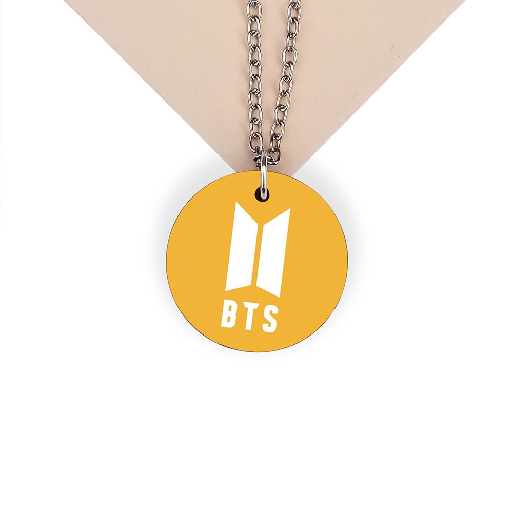 Bts Chain Necklace Bts Logo Necklace BTS Logo Round Necklace BTS