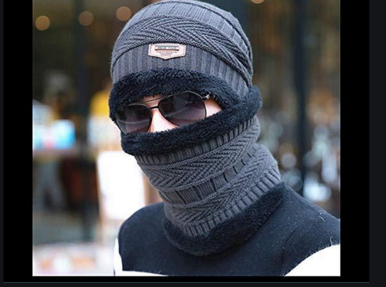 Beanie Cap Neck Warmer Beanie Full Set 
