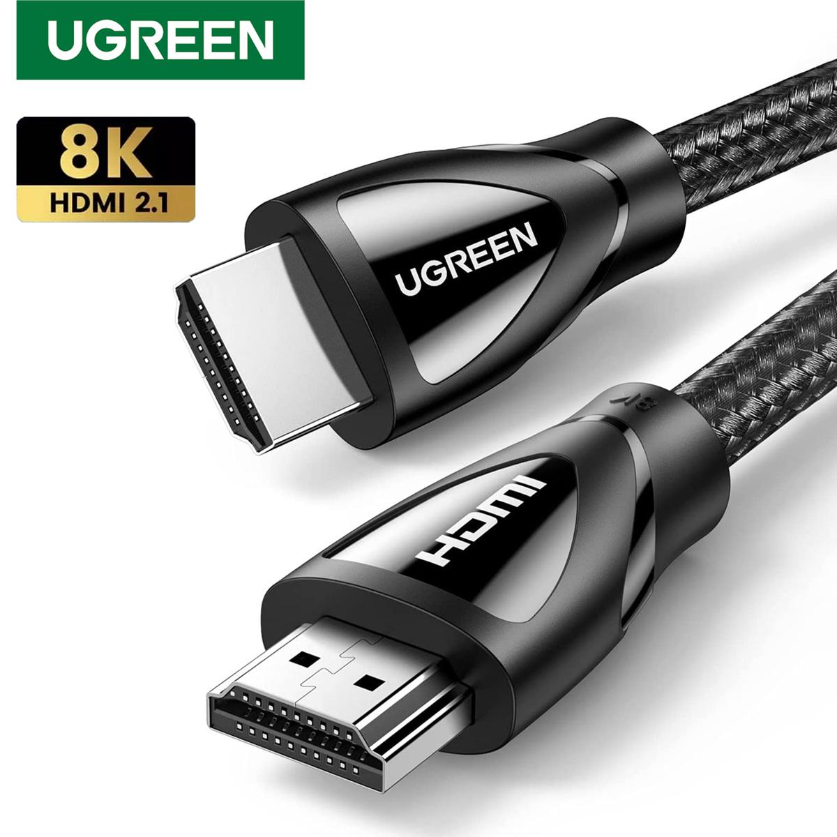 UGREEN 8K HDMI Cable 2.1, 48Gbps Ultra High Speed Braided HDMI Cable, 8K@60Hz 4K@120Hz, Compatible with Computer Projector/ PS5/Xbox Series X /HDTV/Blu-ray