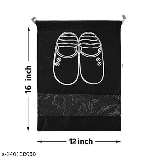 Pack of 10-Travel shoes Organizer Storage Bag Clear Window Non Woven