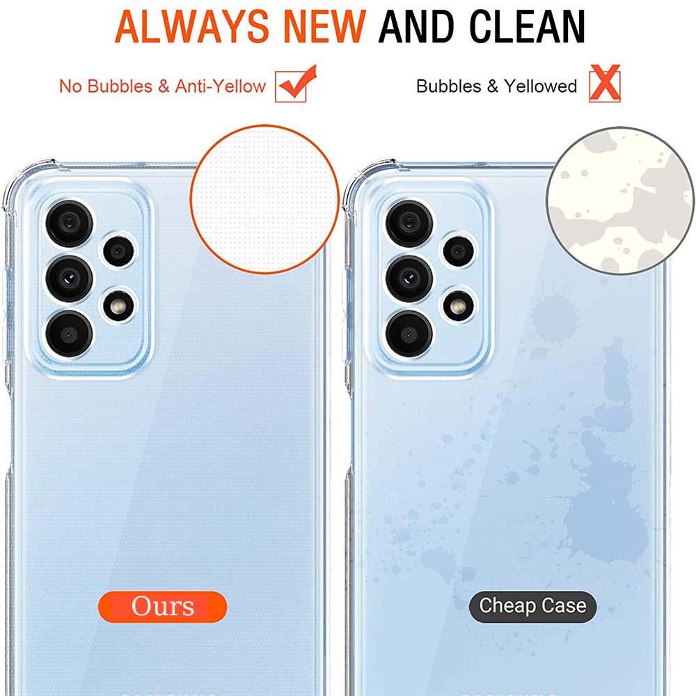 Samsung A33 5G Soft Silicone TPU Transparent Back Cover With Camera Protection